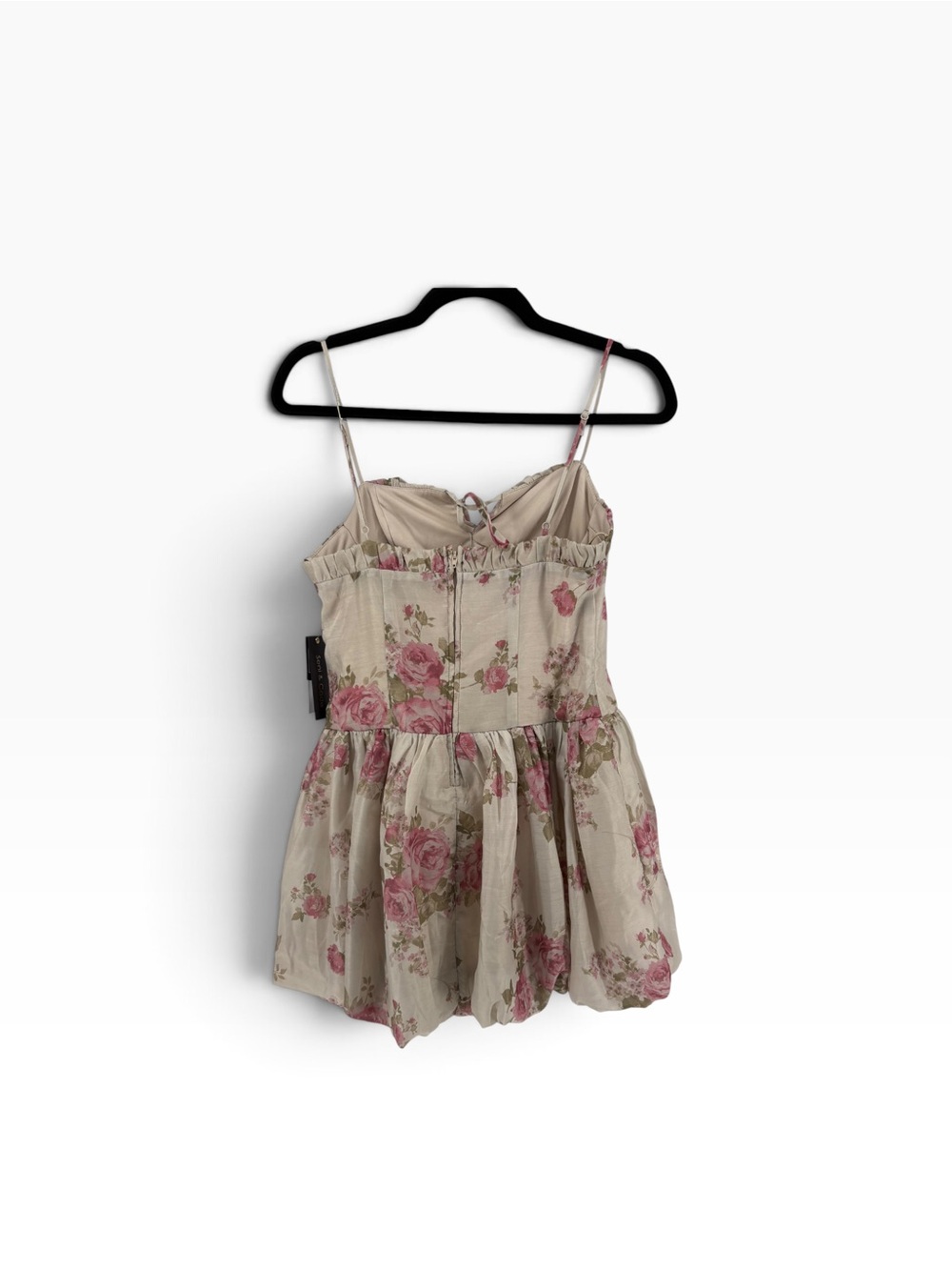 New Seni & Cade Floral Sweetheart Mini Dress in Beige and Pink size Small - Picture 3 of 5